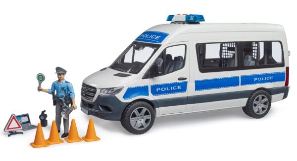 BRUDER MMB SPRİNTER POLİS MİNİBÜSÜ FİGÜR VE AKS.