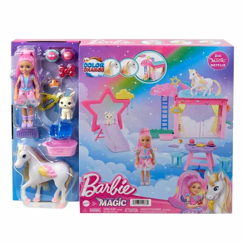 BARBIE A TOUCH OF MAGIC CHELSEA PEGASUS OYUN SETİ