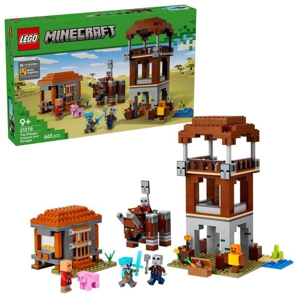LEGO MİNECRAFT PİLLAGER KARAKOLU VE RAVAGER