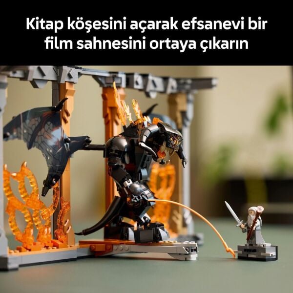 LEGO İCONS YÜZÜKLERİN EFEMDİSİ BALROG KİTAPLIK DEKORU