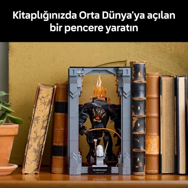 LEGO İCONS YÜZÜKLERİN EFEMDİSİ BALROG KİTAPLIK DEKORU