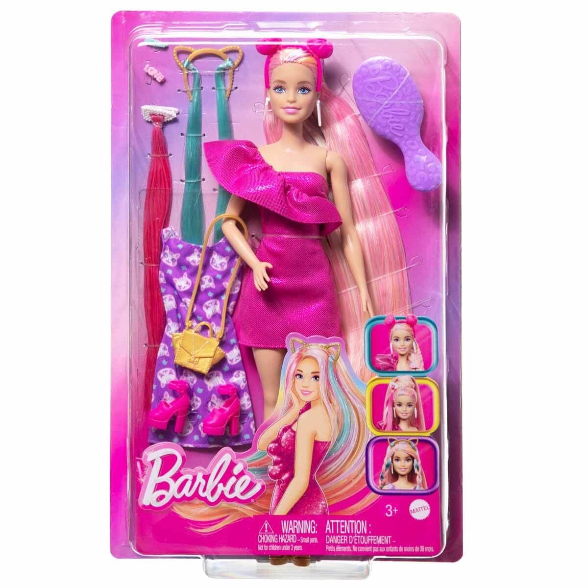 BARBİE MODA GÜZ. MUHTEŞEM PEMBE SAÇLI BEBEK