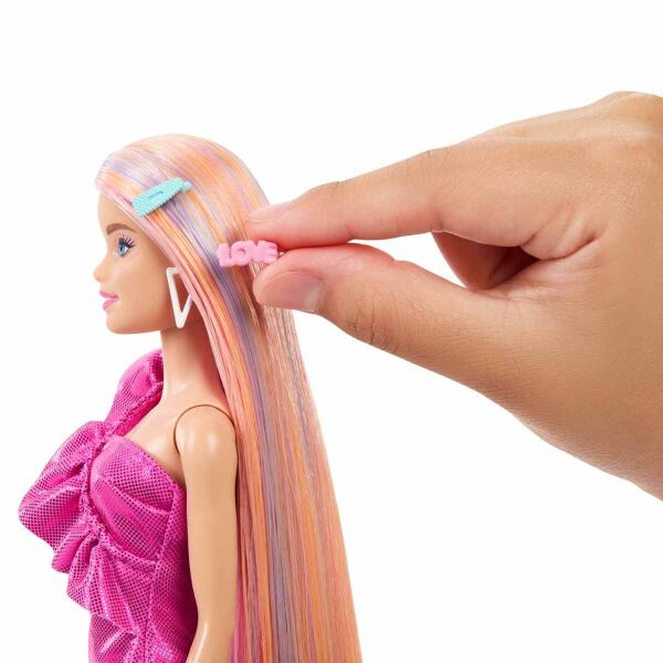 BARBİE MODA GÜZ. MUHTEŞEM PEMBE SAÇLI BEBEK