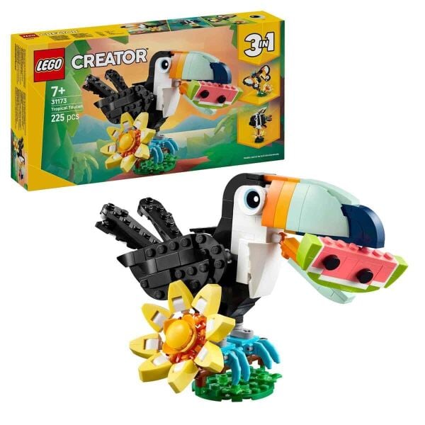 LEGO CREATOR 3İN1 VAHŞİ HAYVANLAR;TROPİKAL TUKAN KUŞU 225 PRÇ. +7 YAŞ