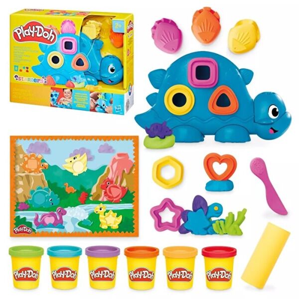 PLAYDOH SHAPEN AND COLORS DINO