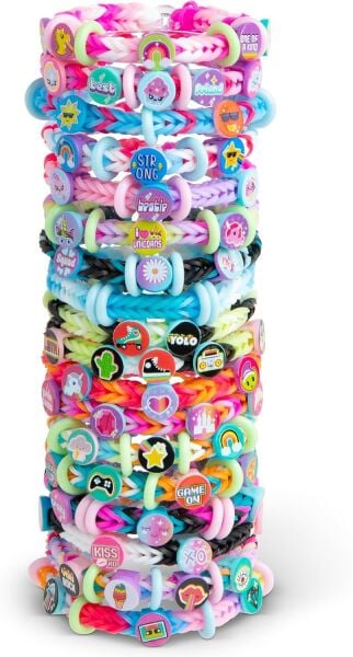 RAİNBOW LOOM BEADMOJİ DELUXE KİT -2200 PCS RUBBER BANDS& 340 BEADS