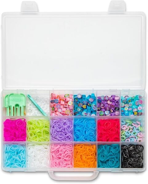 RAİNBOW LOOM BEADMOJİ DELUXE KİT -2200 PCS RUBBER BANDS& 340 BEADS