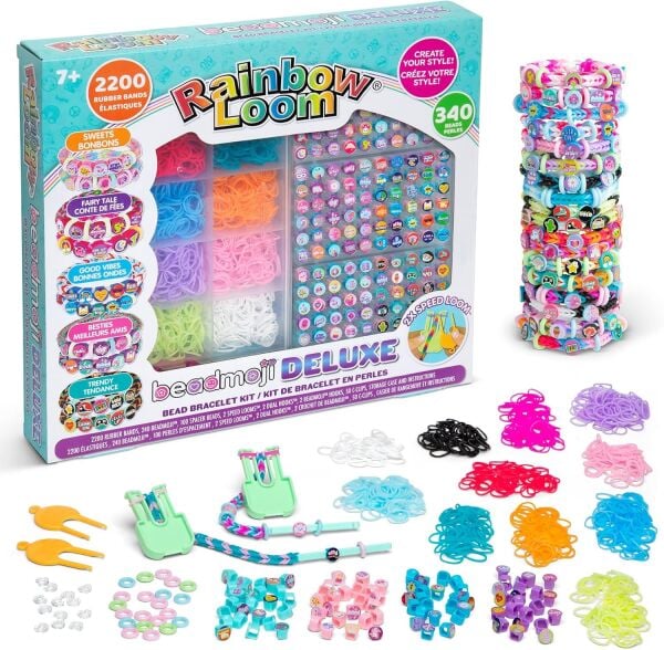 RAİNBOW LOOM BEADMOJİ DELUXE KİT -2200 PCS RUBBER BANDS& 340 BEADS