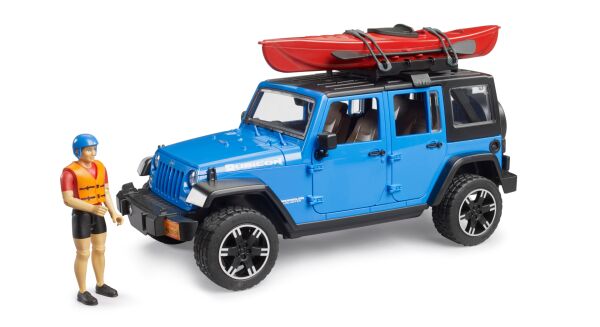BRUDER JEEP WRANGLER RUBİCON KANO VE SÜRÜCÜSÜ