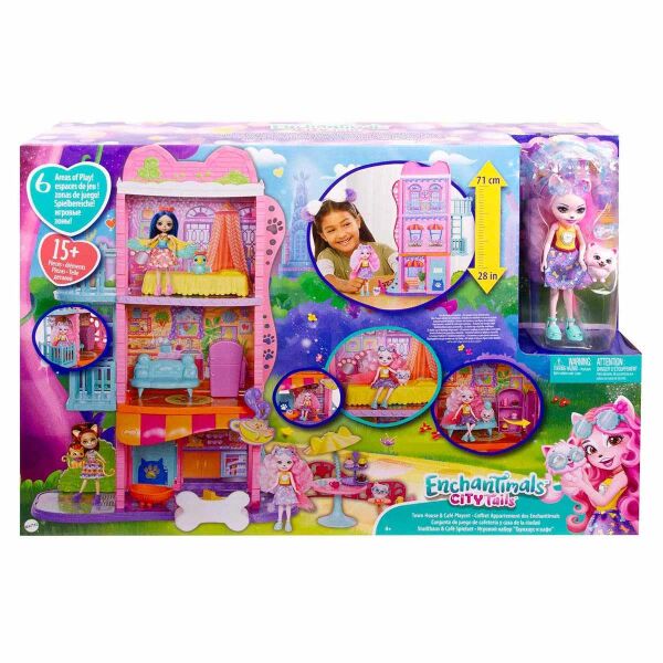 ENCHANTIMALS ŞEHİR VE KAFE OYUN SETİ