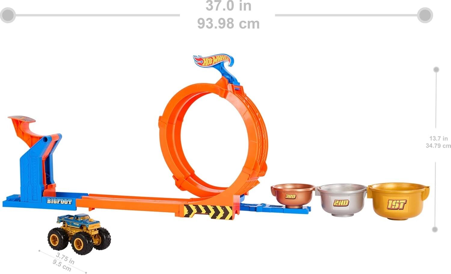 HW MONSTER TRUCK DONGÜ VE TAKLA BIGFOOT OYUN PARKURU