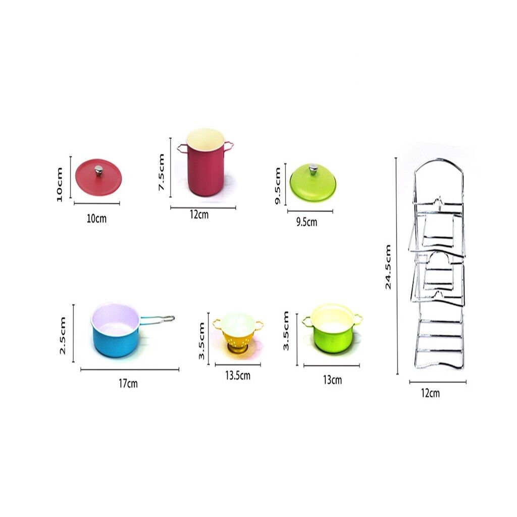 7 PRÇ. RAFLI RENKLİ EMAYE TENCERE TAVA SETİ