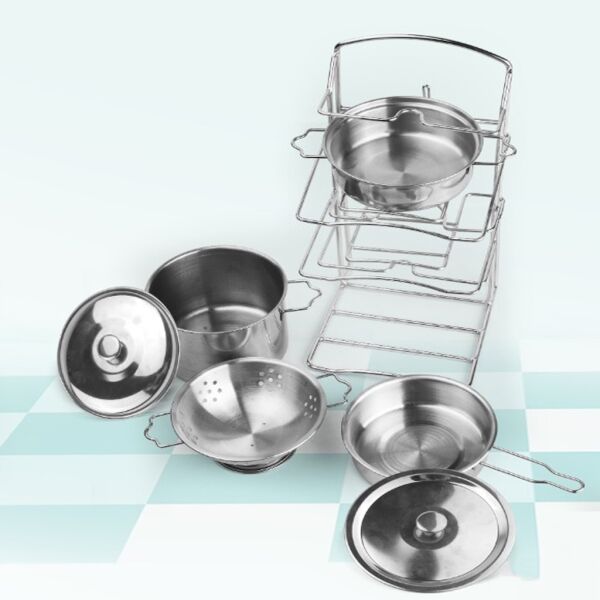 7 PRÇ. RAFLİ ÇELİK TENCERE TAVA