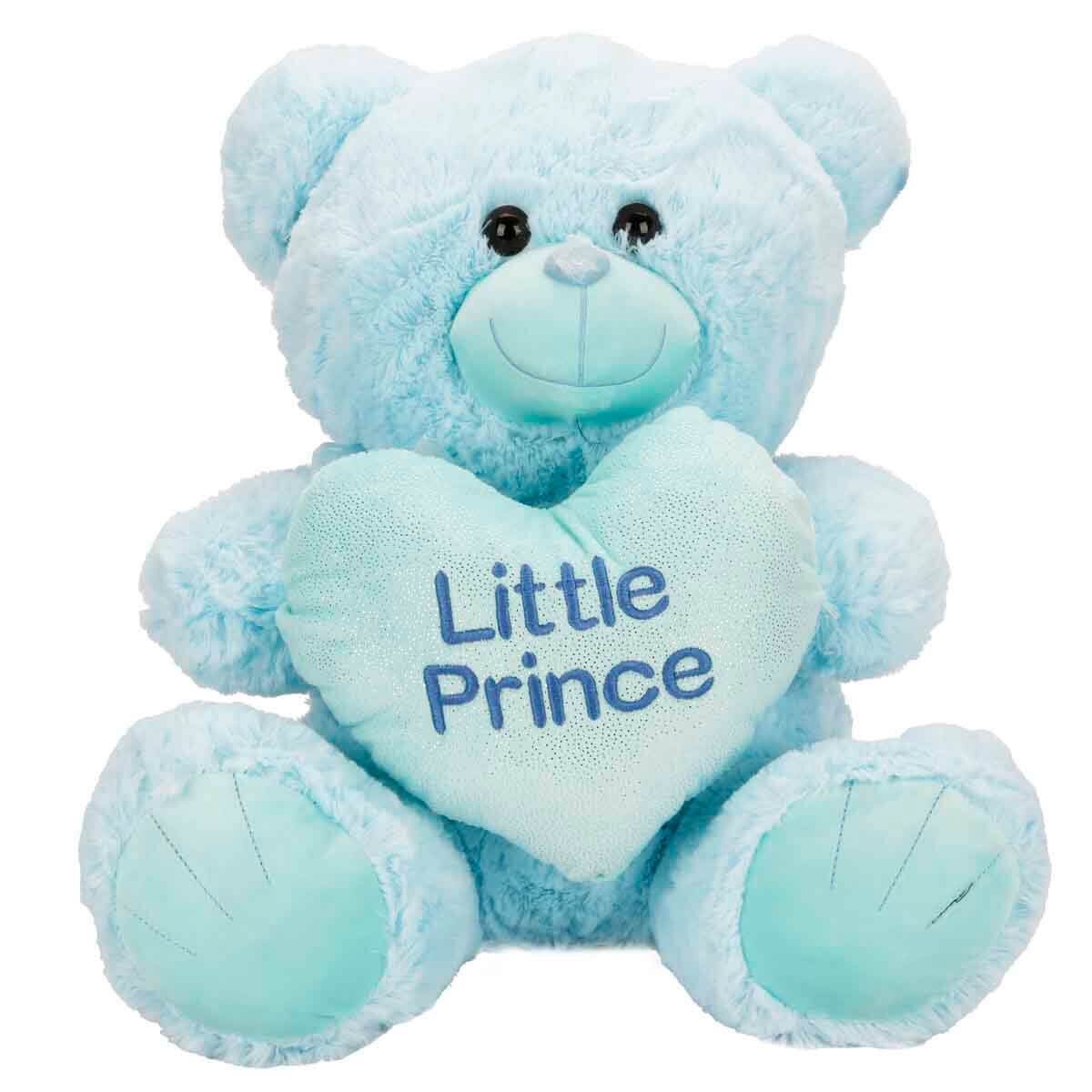 PELUŞ AYI PRENS VE PRENSES KALPLİ 45 CM