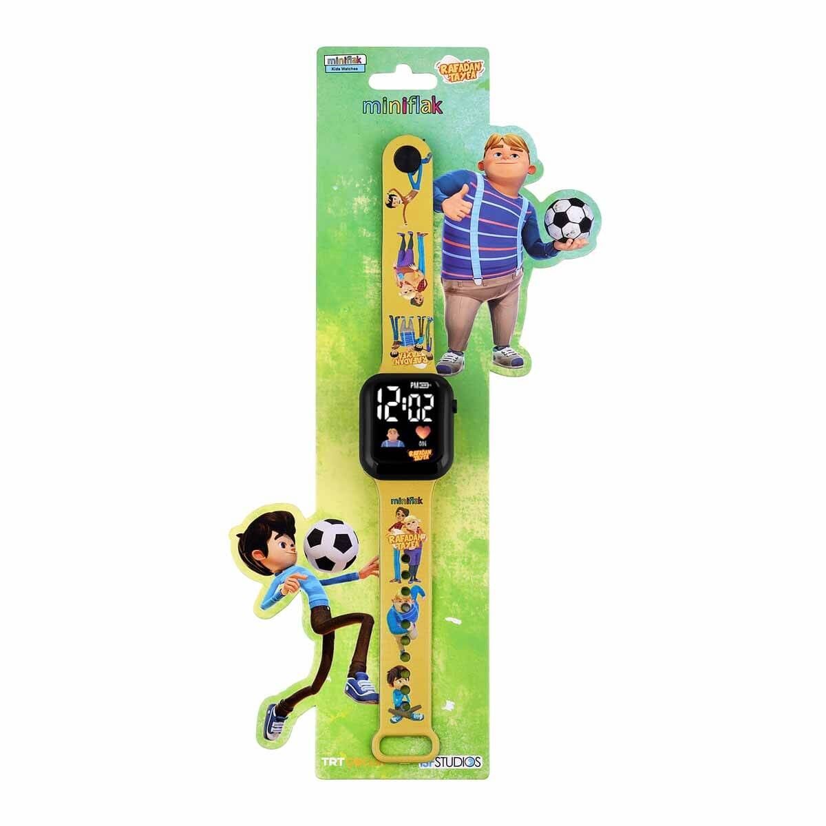 MINIFLAK RAFADAN TAYFA SARI LED COCUK SAATİ