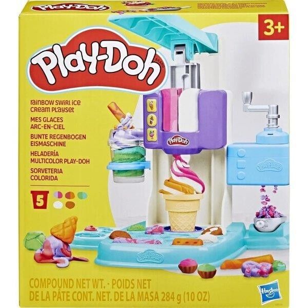 PLAYDOH RAINBOW SWIRL ICE CREAM PLAYS