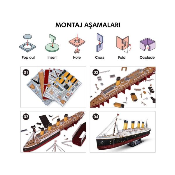 3D TİTANİC LED İŞİKLİ PUZZLE