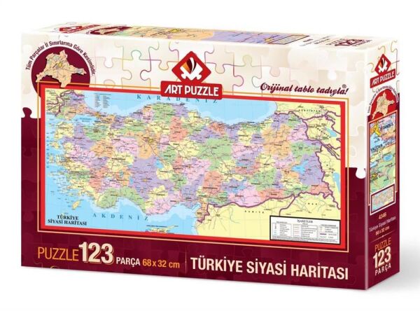 TÜRKİYE SİYASİ HARİTASI 123 PARÇA