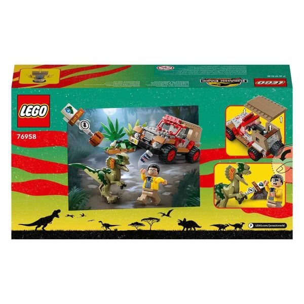 LEGO JURASSİC WORLD DİLOPHOSAURUS PUSUSU