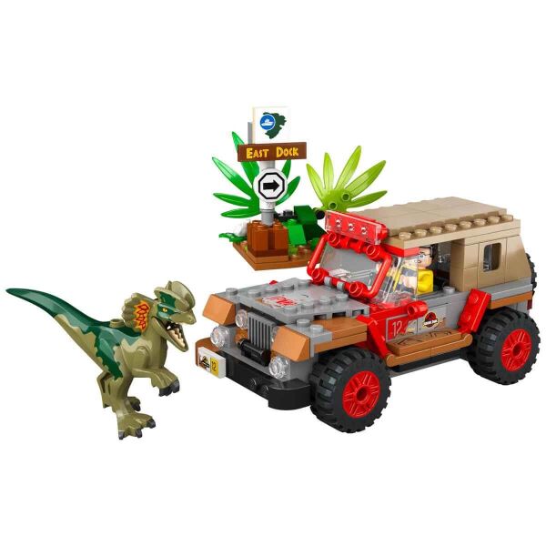 LEGO JURASSİC WORLD DİLOPHOSAURUS PUSUSU