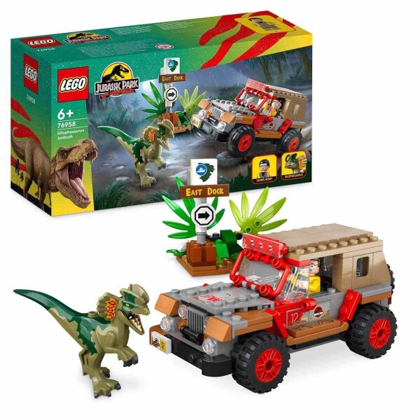 LEGO JURASSİC WORLD DİLOPHOSAURUS PUSUSU