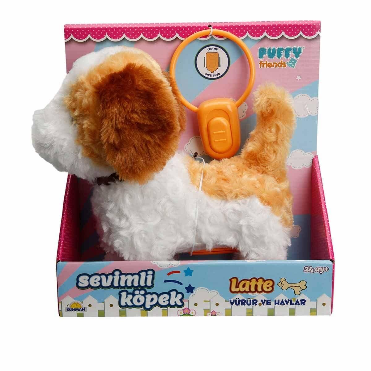 SEVİMLİ KÖPEK LATTE YÜRÜYEN SESLİ PELUŞ