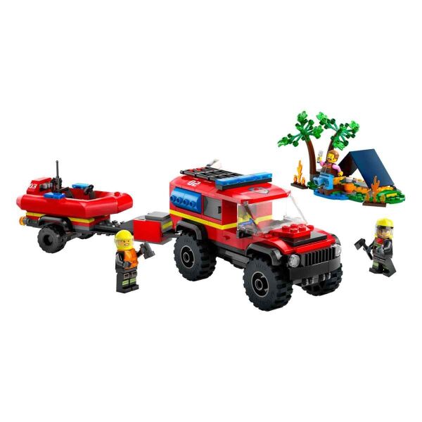 LEGO CİTY 4*4 KURTARMA BOTLU İTFAİYE