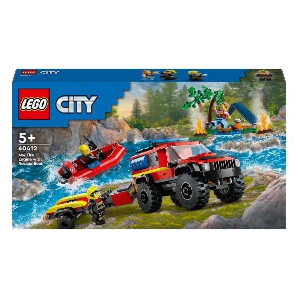 LEGO CİTY 4*4 KURTARMA BOTLU İTFAİYE