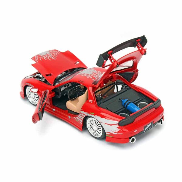 JADA HIZLI VE ÖFKELİ 1993 MAZDA RX-7 1:24 ÖLÇEK ARAÇ