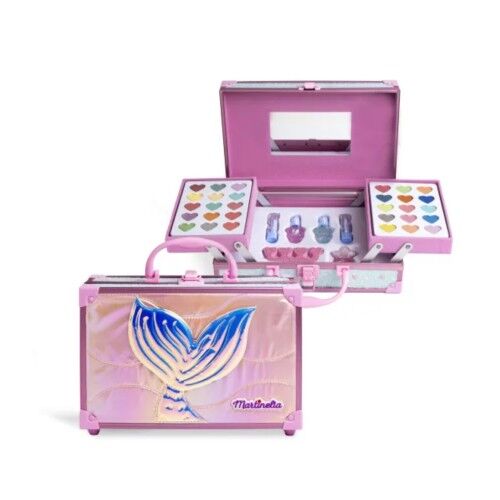 MARTİNELİA LET'S BE MERMAIDS  ÜÇ KATLI GÜZELLİK ÇANTASI