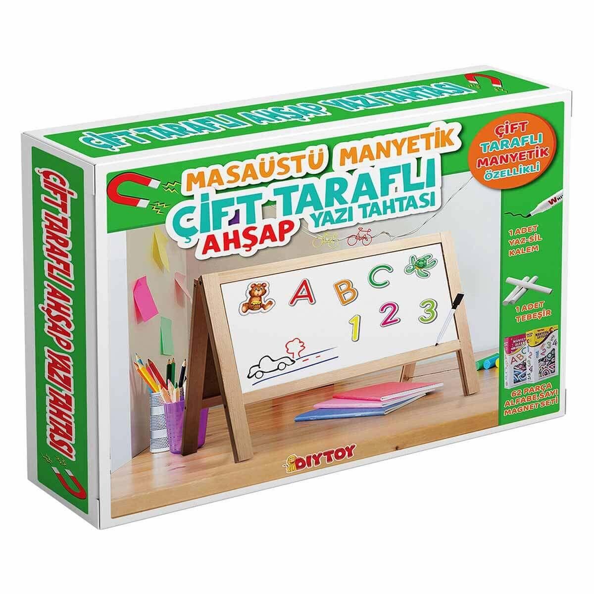 MASAÜSTÜ AHŞAP YAZI TAHTASI MANYETİK ÇİFT TARAFLI