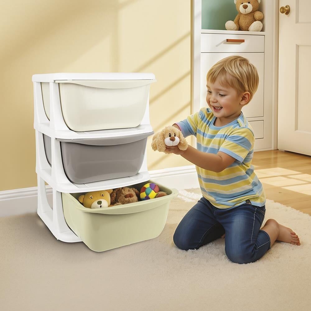 3 KATLI 3 ÇEKMECELİ SAKLAMA ÜNİTESİ