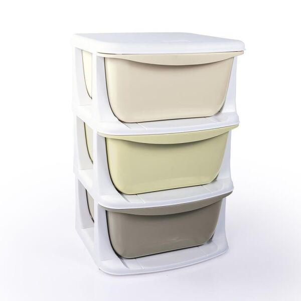 3 KATLI 3 ÇEKMECELİ SAKLAMA ÜNİTESİ