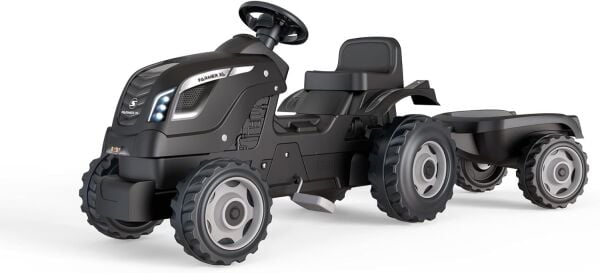 SIMBA SMOBY FARMER XL TRACTOR BLACK+TRAİLER