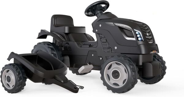 SIMBA SMOBY FARMER XL TRACTOR BLACK+TRAİLER