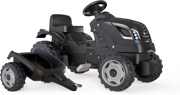 SIMBA SMOBY FARMER XL TRACTOR BLACK+TRAİLER