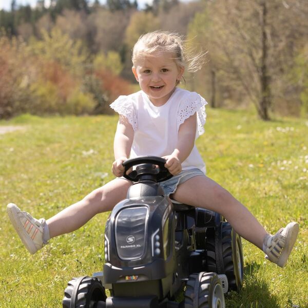 SIMBA SMOBY FARMER XL TRACTOR BLACK+TRAİLER