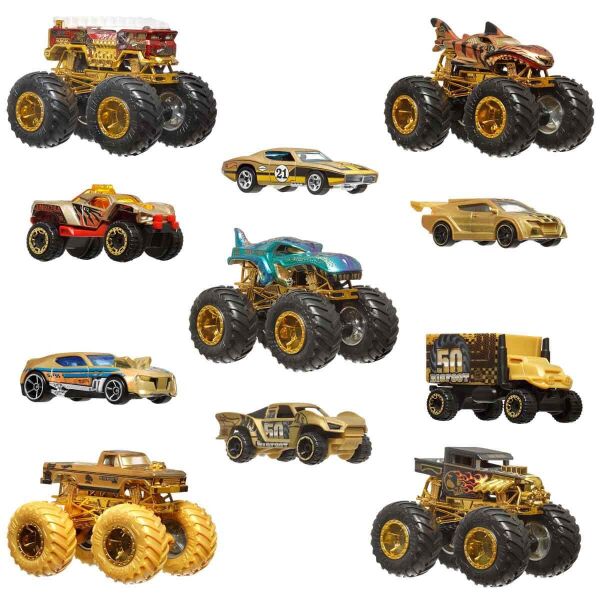 HOTWEELS MONSTER TRUCKS BİGFOOT TROPHY ŞAMPİYONLARI ARABA VE KAMYONLAR