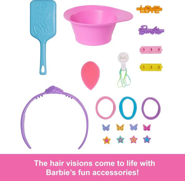 BARBİE SAÇ TASARIM BÜSTÜ-KAHVERENGİ SAÇLI