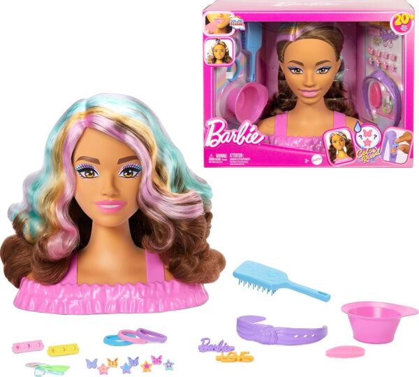 BARBİE SAÇ TASARIM BÜSTÜ-KAHVERENGİ SAÇLI