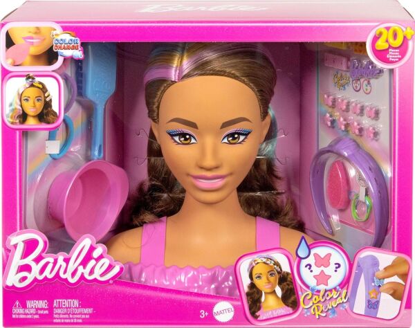 BARBİE SAÇ TASARIM BÜSTÜ-KAHVERENGİ SAÇLI