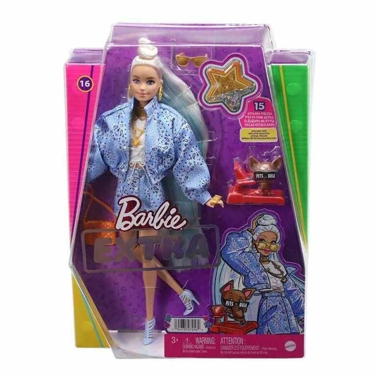 BARBİE EXTRA MAVİ TAKIMLI BEBEK