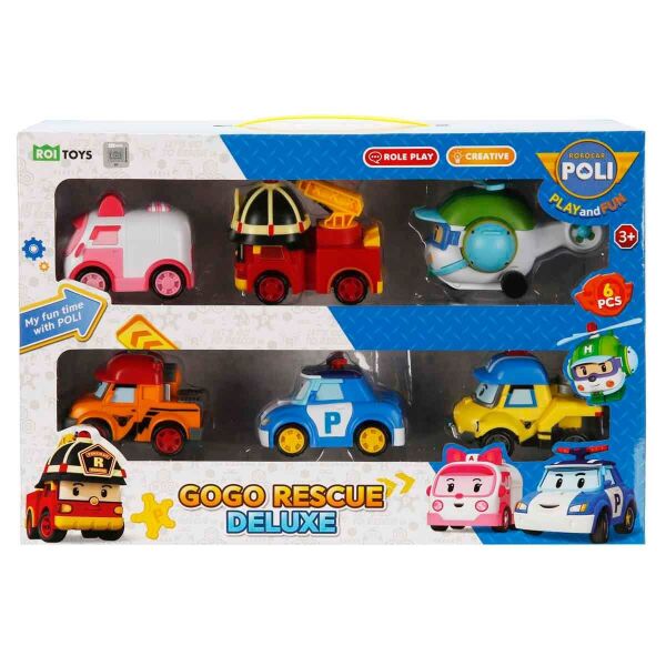 POLI CAR GOGO RESCUE DELUXE 6LI SET