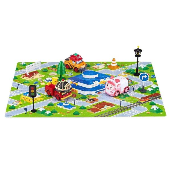 POLI CAR GOGO CITY SERİSİ AMBER-ROY-MARK OYUN SETİ