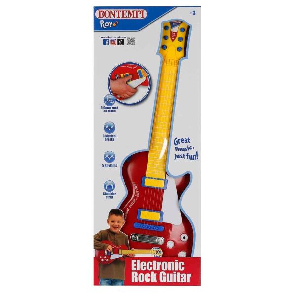GİTAR ELEKTRONİK TUŞLU TELLİ ASKILI KIRMIZI