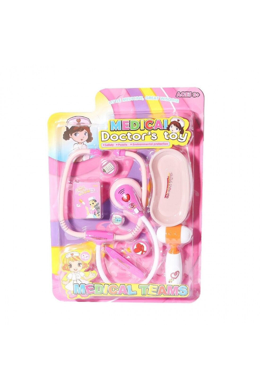 KARTELEADA IŞIKLI SESLİ DOKTOR SETİ PEMBE