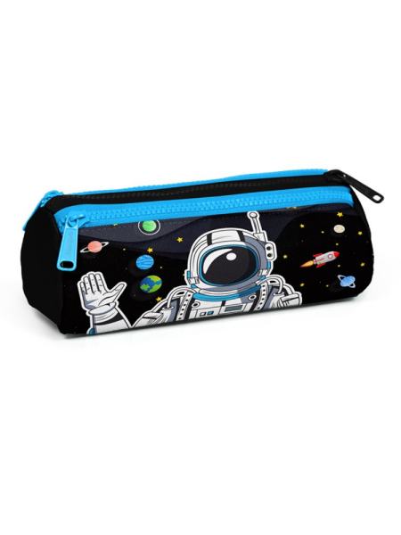 ASTRONOT DESENLİ ÜÇ BÖLMELİ KALEM ÇANTASI