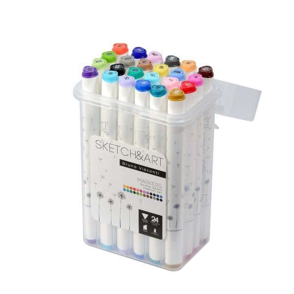 SKETCH ART ÇİFT TARAFLI  24 RENK KUTULU