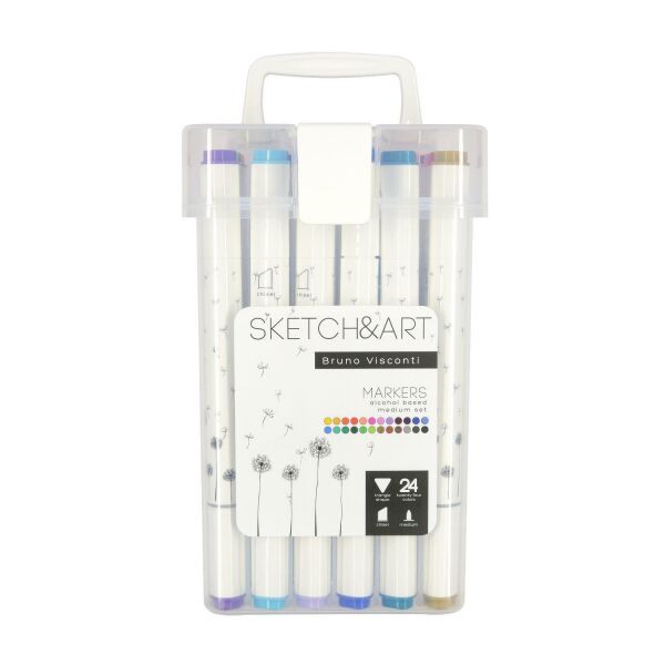 SKETCH ART ÇİFT TARAFLI  24 RENK KUTULU