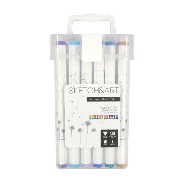 SKETCH ART ÇİFT TARAFLI  24 RENK KUTULU